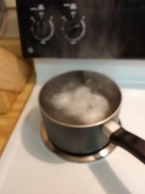 Bring water to rolling boil