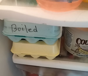 Mark container and place in refrigerator