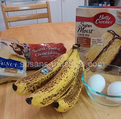 Easy 3-Ingredient Banana Bread