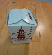 Chinese Take-Out Box with Handle