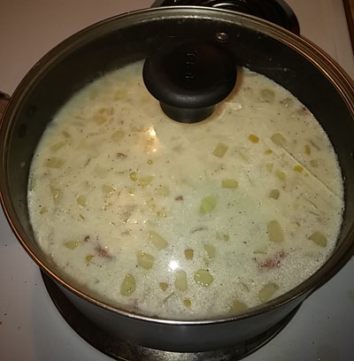 Simmer until potatoes are tender