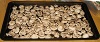 Freezing mushrooms