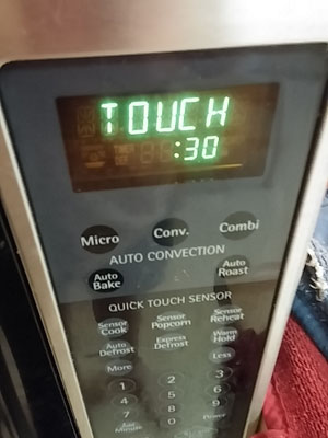 Set microwave timer on high for 30 seconds