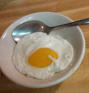 Microwave egg for 30 seconds