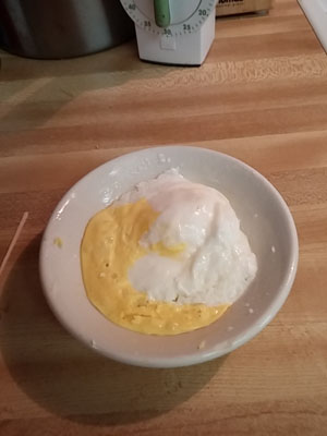 Microwave egg for another 30 seconds