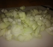 Chop one medium onion