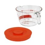 Pyrex 8-Cup Measuring Cup/Bowl with Red Plastic Cover